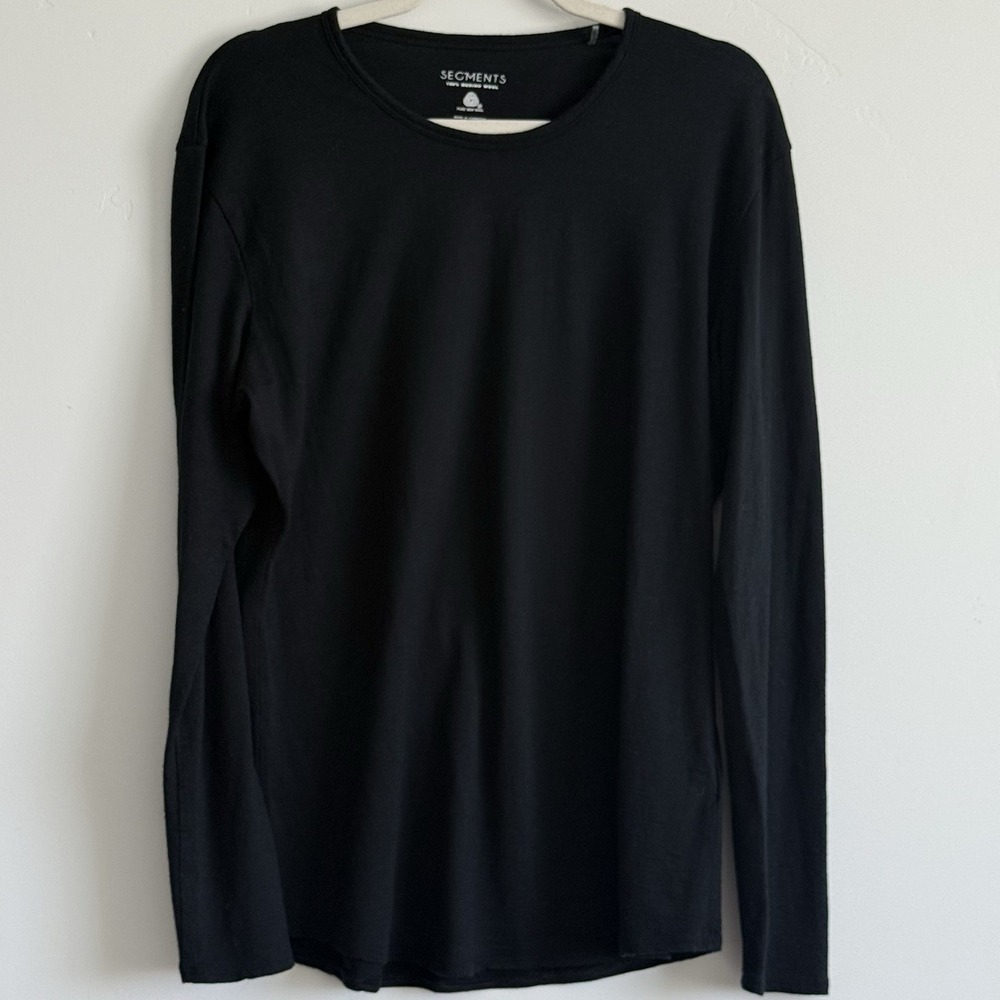 Segments 100% Merino Wool Top XL Washable Long Sleeve Base layer Outdoors Snow